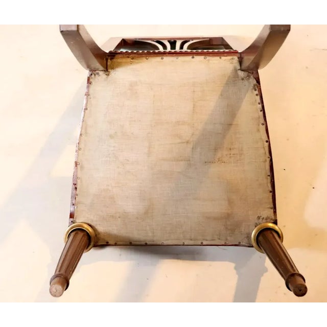 1900s Lady's French Louis XVI Style Mahogany Bonheur Du Jour Desk With Chair Set of 2 For Sale - Image 12 of 13