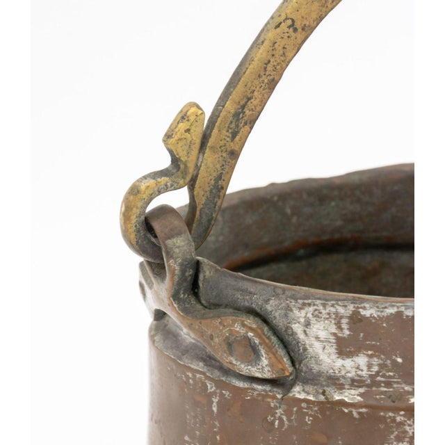 Antique Copper and Brass Cauldrons, 2 For Sale - Image 12 of 15