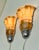 Tan Art Deco Amber Acrylic Glass Marble Pattern Wall Lights, 1960s, Set of 2 For Sale - Image 8 of 9