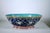 Blue Tung Chih Oblong Footed China Bowl Turquoise Interior Yu-Yi Cloud Design 1862-75 For Sale - Image 8 of 12