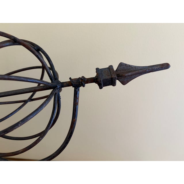 Late 20th Century Vintage English Country Wrought Iron Garden Armillary Sundial For Sale - Image 5 of 11