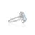 925 Sterling Silver Aquamarine Statement Ring With Diamond Halo, Size 7 For Sale - Image 11 of 15