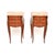 A stunning pair of antique French inlaid parquetry marble top bedside chests. They were made in France and date from...