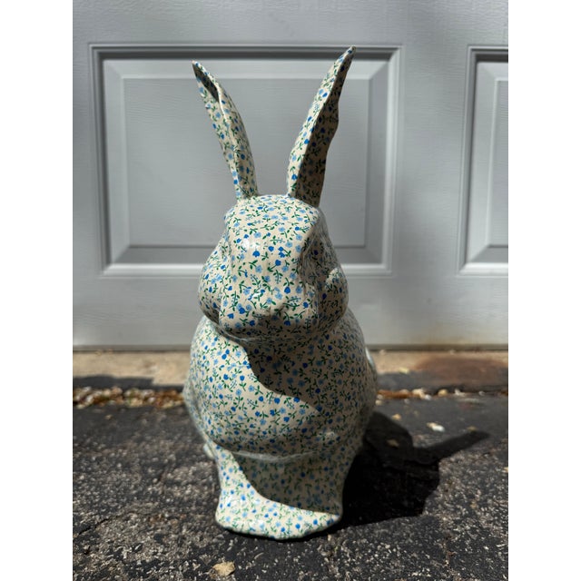 Chintz Papier-Mâché Rabbit For Sale - Image 4 of 7