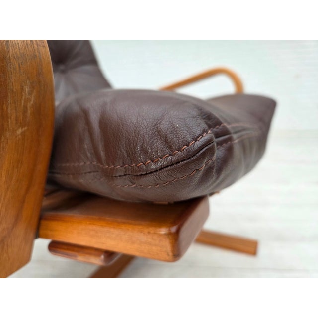 Mid-Century Modern Danish Armchair in Leather, Canvas and Bentwood from Komfort, 1970s For Sale - Image 3 of 18