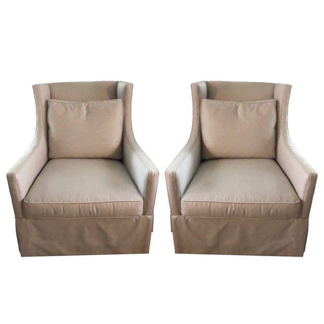 Lillian August Harper Swivel Chairs A Pair Chairish