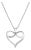 .925 Sterling Silver Diamond Accent Infinity Heart Love Pendant Necklace (J-K Color, I2-I3 Clarity) - 18" Inches For Sale