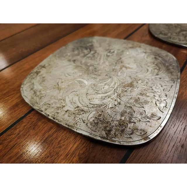 Art Deco Plated Table Mats, 1940s, Set of 4 For Sale - Image 3 of 7