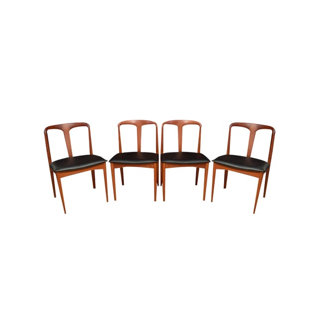 Juliane Chairs attributed to Johannes Andersen for Uldum Møbelfabrik, Denmark, 1960s, Set of 4 For Sale