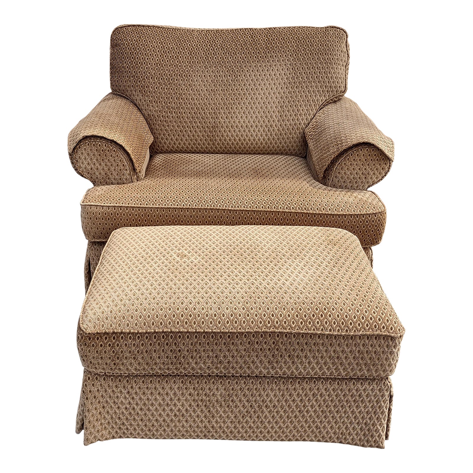 Flexsteel Chair and a Half Plus Ottoman Chairish