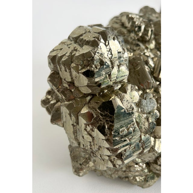 Late 19th Century Peruvian Pyrite Cluster Specimen For Sale - Image 4 of 7