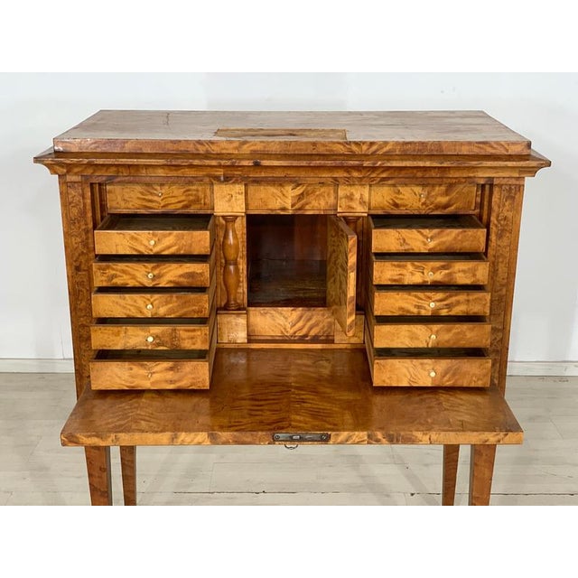 Biedermeier Secretary Cabinet, 1830s For Sale - Image 11 of 16