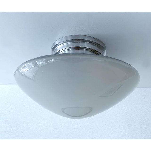 French Art Deco Glass Pendant Light by Mazda, 1930s For Sale - Image 12 of 18