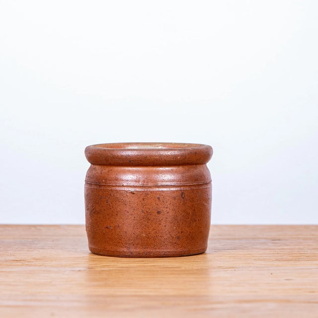 This charming 20th Century French Glazed Ceramic Pot, specifically designed for making "rillette de porc," embodies the...