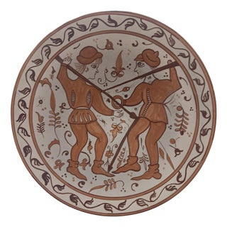 Wall Ceramic Plate in Gothic Style from Paterna Maiolica d'Art, 1970s For Sale