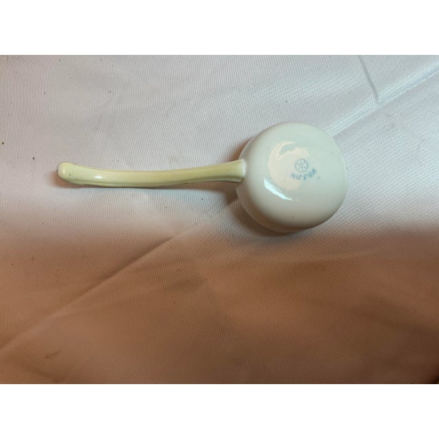 Vintage Hand Painted Nippon Moriage 3-Piece Gravy Boat Set For Sale - Image 4 of 6
