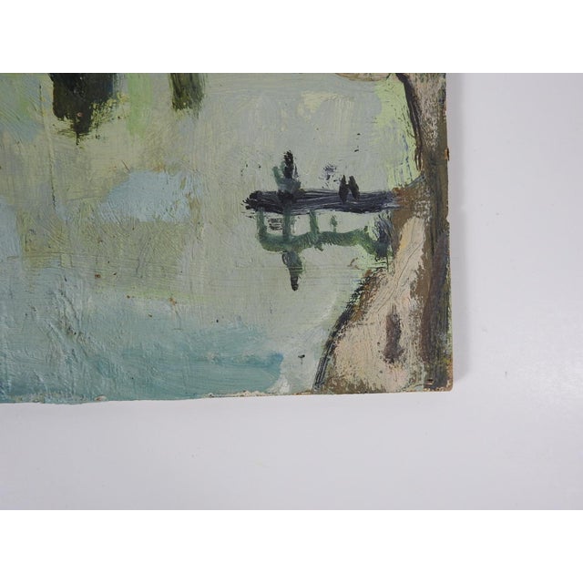 Early 20th Century Plein Air French River Landscape Painting For Sale - Image 4 of 7