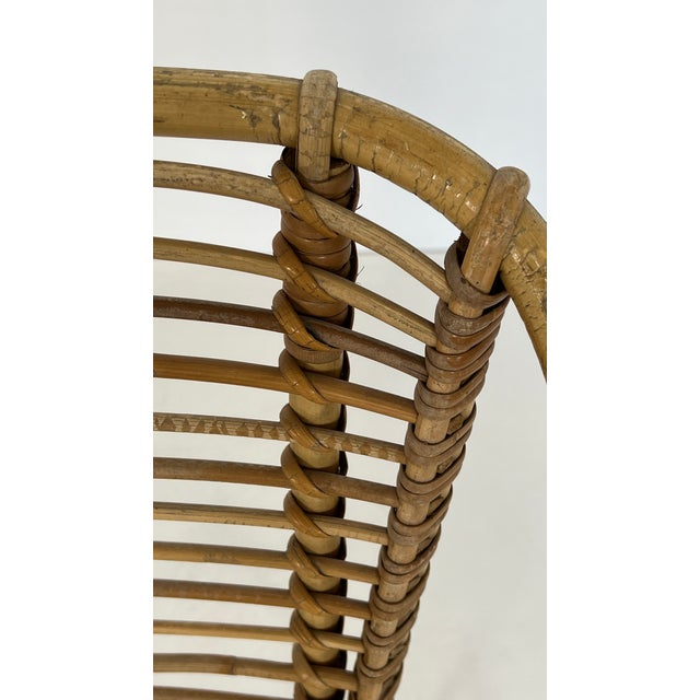 1960s Vintage Wicker Rattan Chair, 1960s For Sale - Image 5 of 10