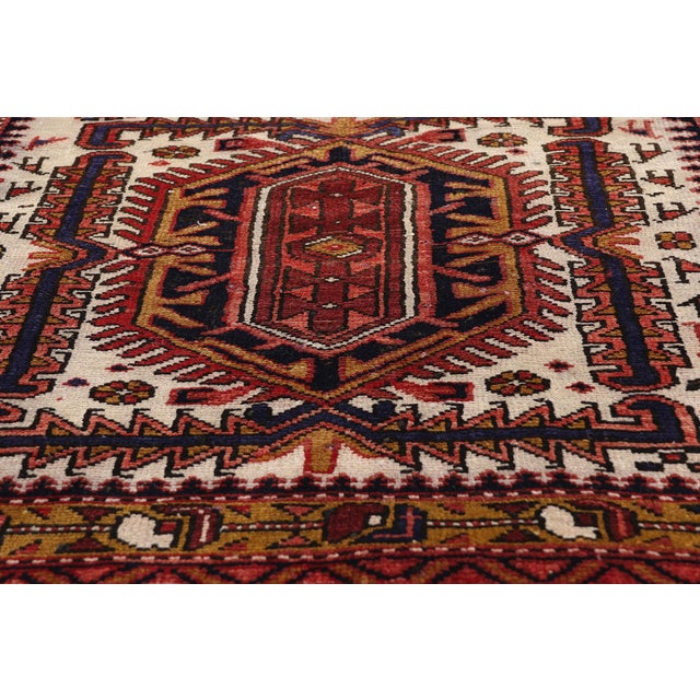Mid 20th Century Vintage Persian Heriz Rug Runner, 03'08 X 11'01 For Sale - Image 5 of 10