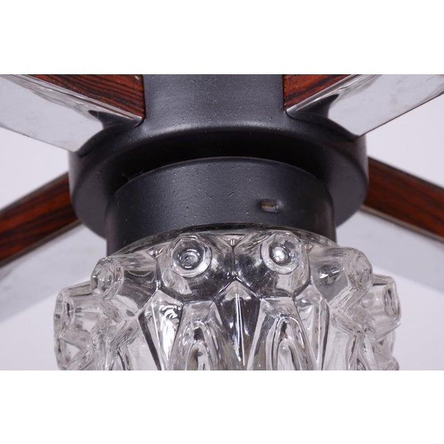 1960s Mid-Century Chandelier in Chrome and Glass from Kamenický Šenov, Czech, 1960s For Sale - Image 5 of 10