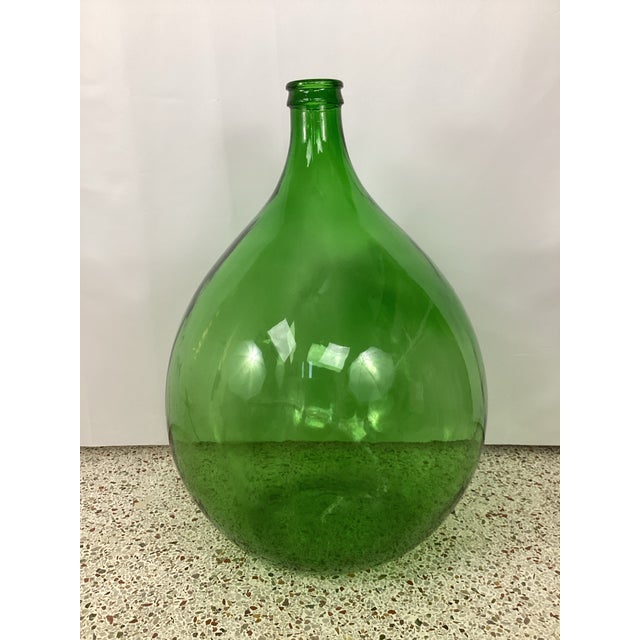 Mid 20th Century Emerald Green 54 Liter Italian Demijohn For Sale - Image 4 of 5