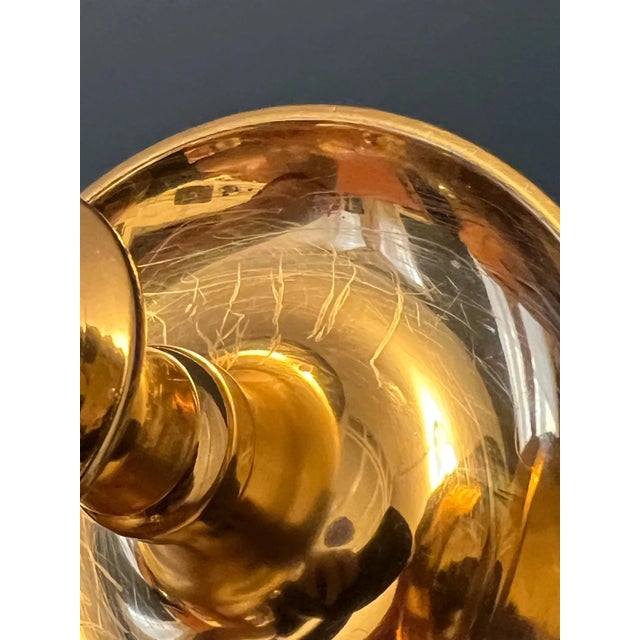 Brass Pair of 1960’s Baldwin Brass Candle Holders For Sale - Image 8 of 8