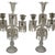 Vintage Pair 14" Modular Crystal 3-Light Candelabras Threaded European Lead Crystal Complete With Prisms For Sale In Palm Springs - Image 6 of 12