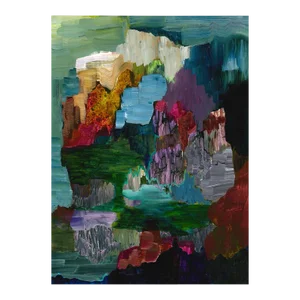 Contemporary Abstract Acrylic on Hahnemühle Paper Painting "P17.2024" by Antony Densham