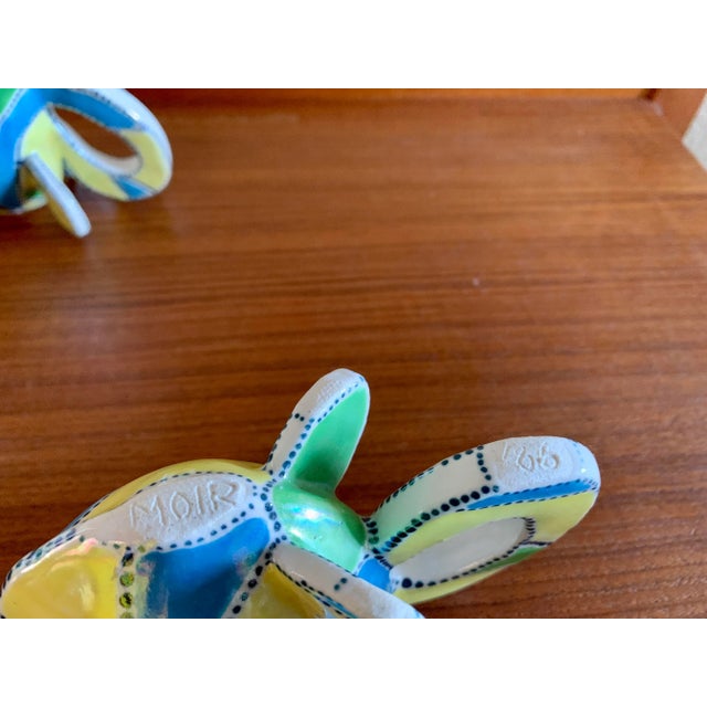 Peter Shire Postmodern Memphis Art Pottery Ceramic Tea Set Cups Platter Set - 14 Pieces For Sale - Image 4 of 13