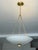 Metal Matte Cream Pendant Light With Brushed Brass Finish For Sale - Image 7 of 12