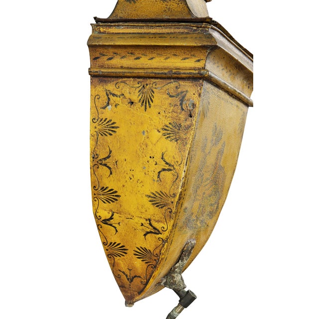 French Empire Yellow Tole Lavabo For Sale - Image 11 of 13