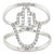 Mid 20th Century Diamond Open Hamsa Hand Ring in 18k White Gold Size 7 For Sale