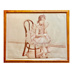 Philip PearlsteinGirl in Ballerina Dress (Thonet Chair) Color Lithograph, American Modernist, c.1970