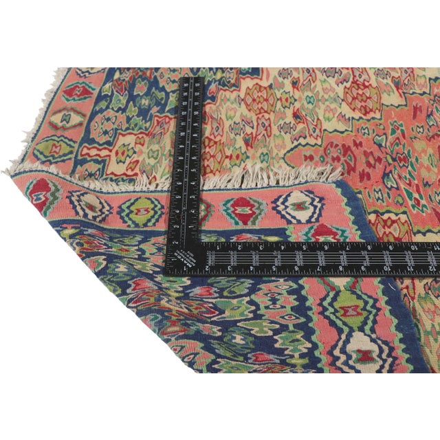 Textile Late 20th Century Vintage Persian Bijar Kilim Rug, 03'11 X 06'04 For Sale - Image 7 of 11