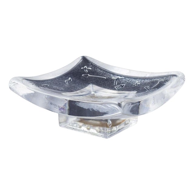 Rectangular Domino Glass Bowl by Bertil Vallien for Kosta Boda, Sweden, 1980s For Sale