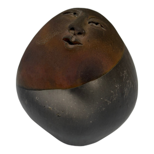 Vintage Deva Spirit Rattle Shaker Raku Pottery Attributed to Nan Emmett