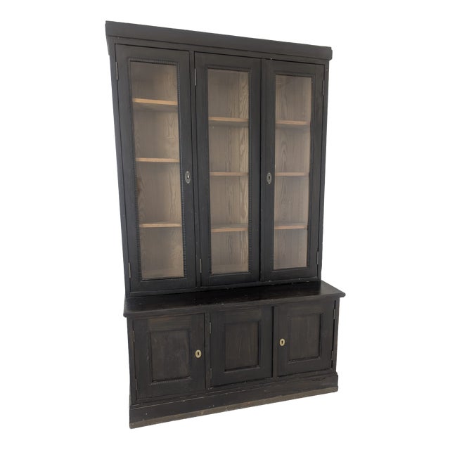 Art Nouveau Glazed Display Cabinet in Wood, 1930s For Sale
