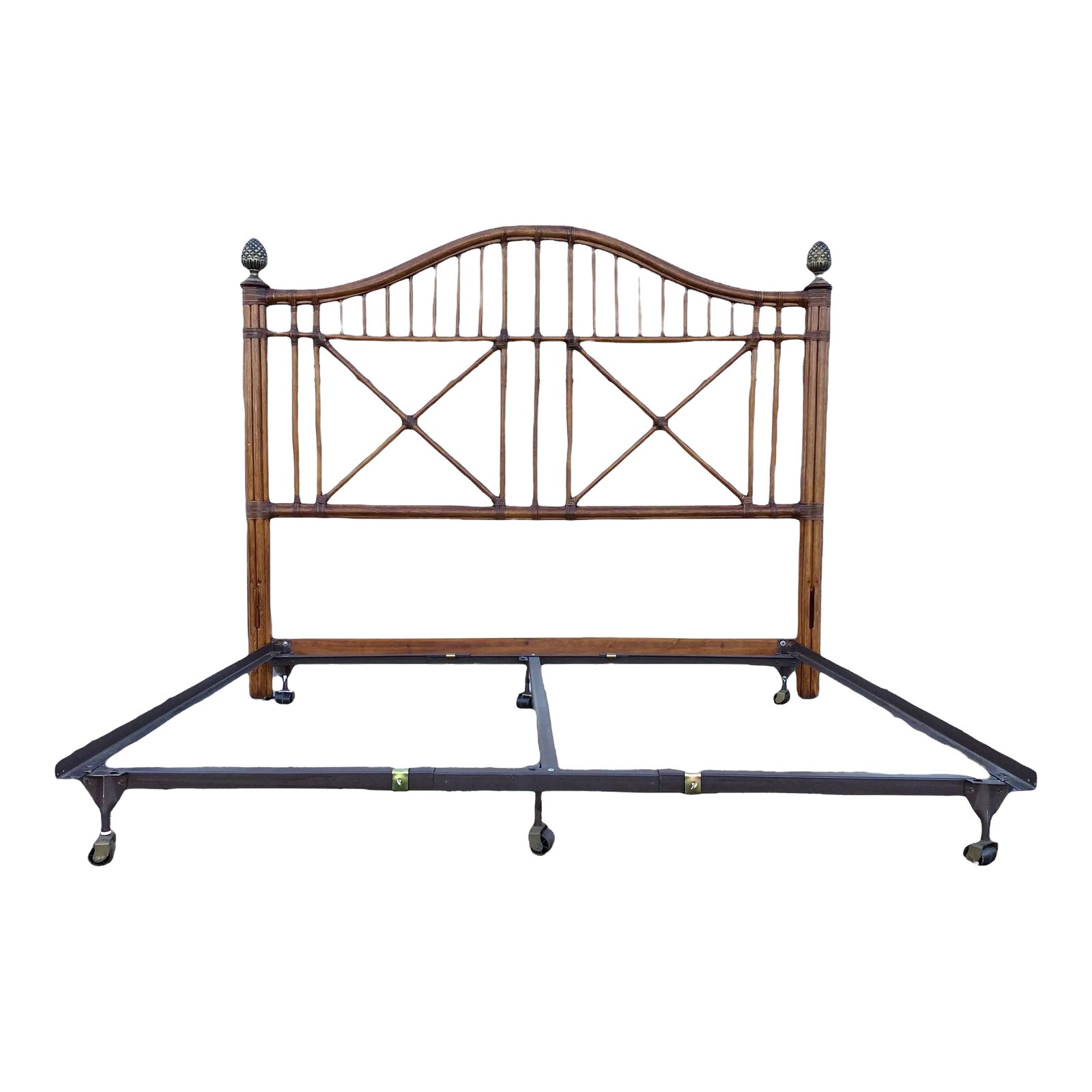 Bamboo King Headboard 67" Tall With Bed Frame Chairish