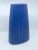 Late 20th Century Vintage Blue Art Deco Textured Vase For Sale - Image 5 of 13