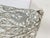 Turkish Ottoman Revival Silver Metallic Embroidered Linen Decorative Pillow For Sale - Image 11 of 16