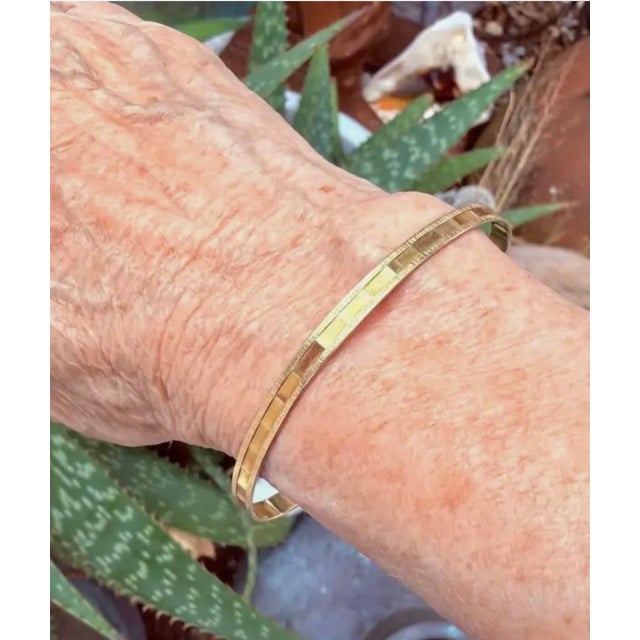 14k Gold Bangle Bracelet Vintage For Sale In Tampa - Image 6 of 8
