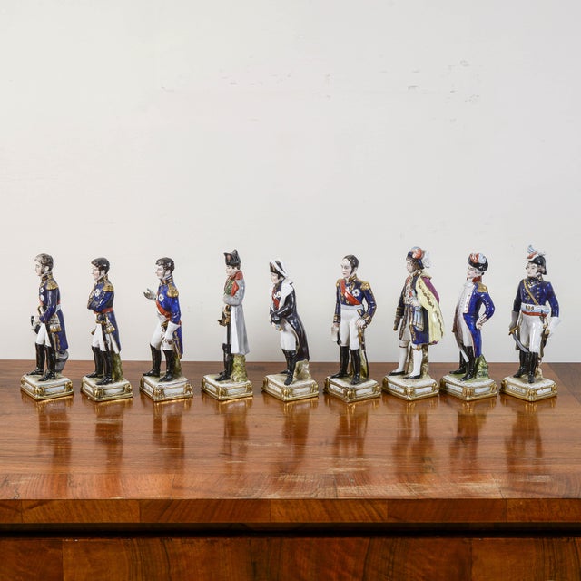 Ceramic Ceramic Toy Soldier Figurines by Meissen, Set of 9 For Sale - Image 7 of 9