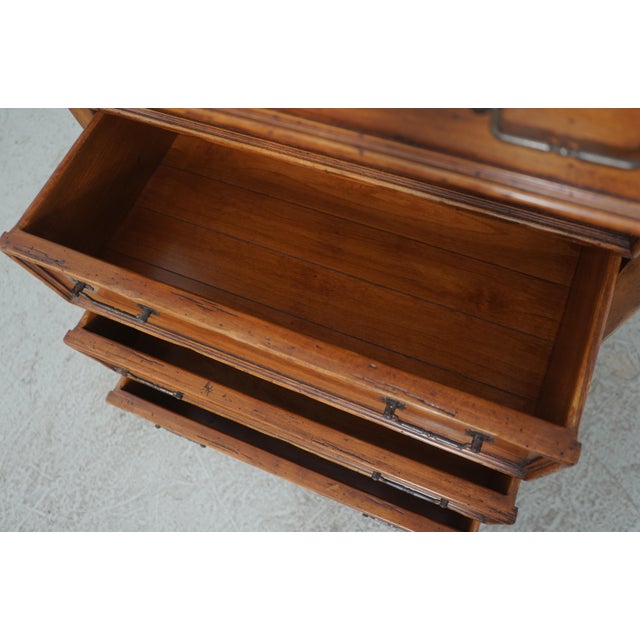 1990s Italian Style Distressed Finish 7 Drawer High Chest For Sale - Image 4 of 15