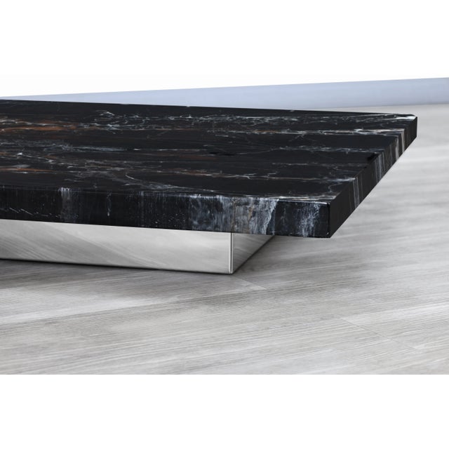 Wood Mid-Century Italian Faux Marble Coffee Table by Willy Rizzo, 1970s For Sale - Image 7 of 11