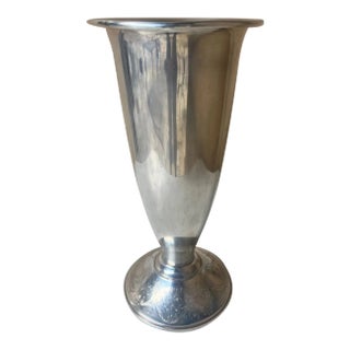 Silver Plated Tulip Vase For Sale