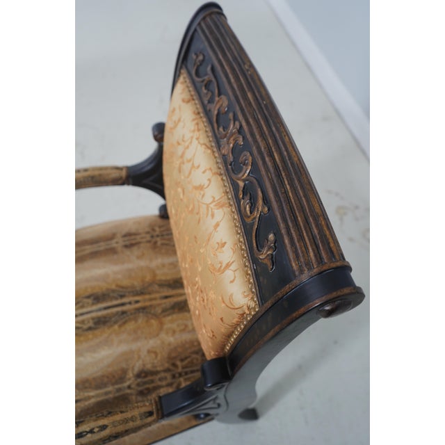 Pair of French Louis XV Style Upholstered Armchairs For Sale - Image 17 of 18