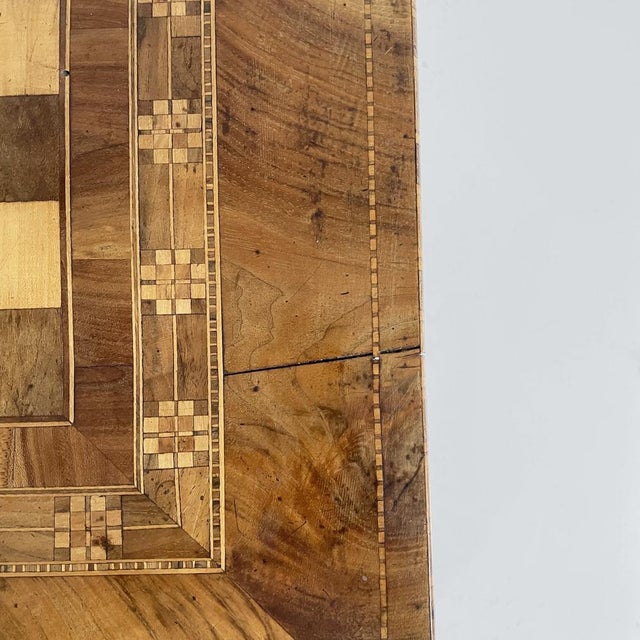 Italian Sorrento Style Wooden Chessboard Table, 1930s For Sale - Image 6 of 15