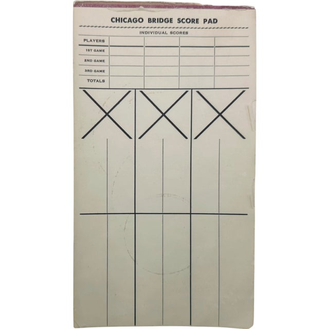 Mid-Century Modern Vintage Vanderbilt Whitney Estate Set Bridge Sterling Monogram Game Score Pads For Sale - Image 3 of 11