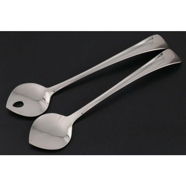 Modern Georg Jensen Salad Servers Designed by Rebecca Uth For Sale - Image 3 of 6