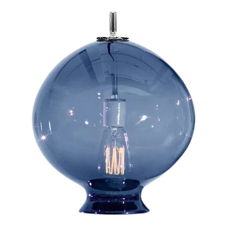 Juno Pendant Light from the Versuvius Collection in Steel Blue For Sale